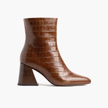 Botki Damskie Thursday Boots Heartbreaker Skórzane Brązowe | PL384LIS