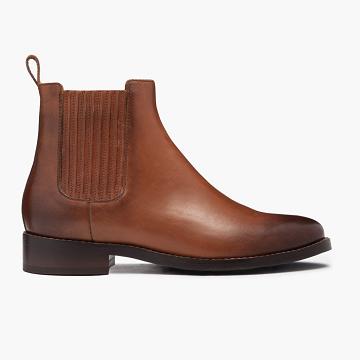 Buty Chelsea Damskie Thursday Boots Dreamer Skórzane Kawa | PL187ILH