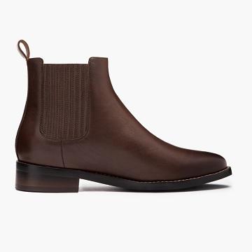 Buty Chelsea Damskie Thursday Boots Dreamer Skórzane Czekolada | PL357ZUT