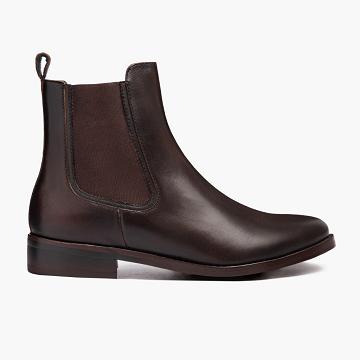 Buty Chelsea Damskie Thursday Boots Duchess Skórzane Kawa | PL364DFM