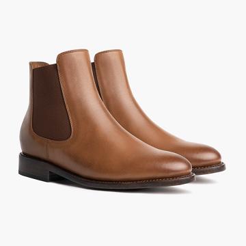 Buty Chelsea Męskie Thursday Boots Cavalier Skórzane Rugged & Resilient Brązowe | PL20LIS