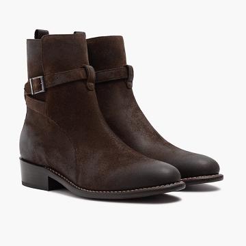Buty Chelsea Męskie Thursday Boots Rogue Zamszowe Bordowe | PL38QMA