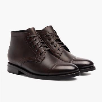Buty Chukka Męskie Thursday Boots Cadet Skórzane Czarne Kawa | PL45ZUT