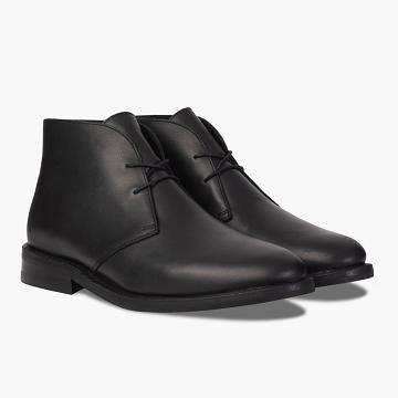 Buty Chukka Męskie Thursday Boots Scout Skórzane Czarne | PL56OKI