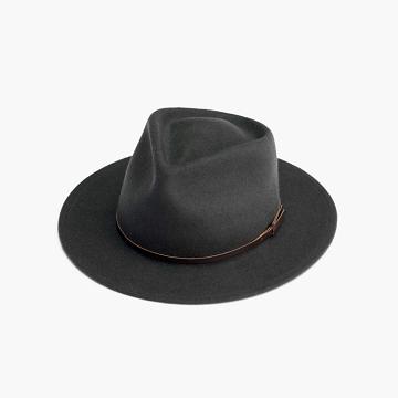 Czapki Męskie Thursday Boots Eastwood Fedora Wełna Szare | PL310GSO