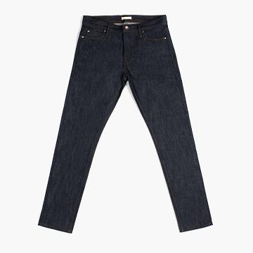 Jeansy Męskie Thursday Boots Selvedge Slim Tapered Bawełniane Granatowe | PL276VRW