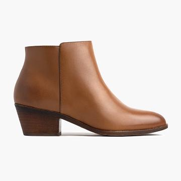 Kozaki Damskie Thursday Boots Downtown Skórzane Brązowe | PL390DFM3