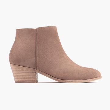 Kozaki Damskie Thursday Boots Downtown Zamszowe Różowe Brązowe | PL390DFM5