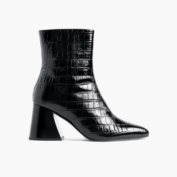 Kozaki Damskie Thursday Boots Heartbreaker Skórzane Czarne | PL390DFM7