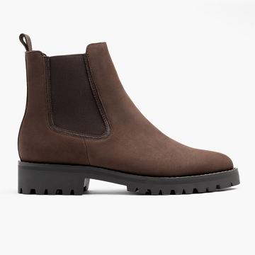 Kozaki Damskie Thursday Boots Legend Nubuck Brązowe | PL390DFM18