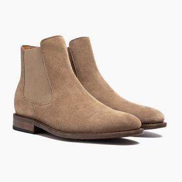 Kozaki Męskie Thursday Boots Cavalier Zamszowe Brązowe | PL149ZUT