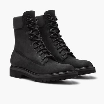 Kozaki Męskie Thursday Boots Explorer Skórzane Czarne | PL164TCE
