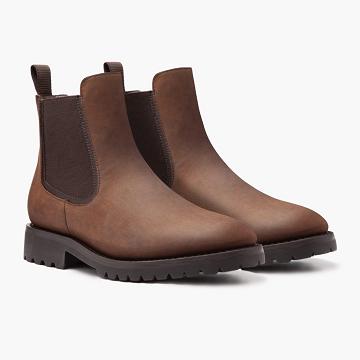 Kozaki Męskie Thursday Boots Legend Skórzane Rugged & Resilient Brązowe | PL194QMA