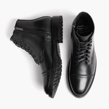 Kozaki Męskie Thursday Boots Major Skórzane Czarne | PL200XYU
