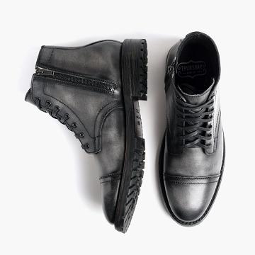 Kozaki Męskie Thursday Boots Major Skórzane Szare | PL201ZUT