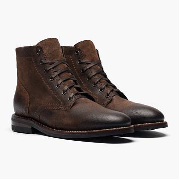 Kozaki Męskie Thursday Boots President Zamszowe Rugged & Resilient Kawa | PL208DFM