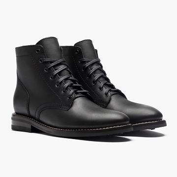 Kozaki Sznurowane Męskie Thursday Boots President Skórzane Czarne | PL109ILH