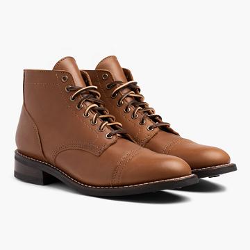 Kozaki Sznurowane Męskie Thursday Boots Vanguard Skórzane Brązowe | PL129FDN