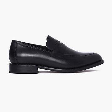Mokasyny Męskie Thursday Boots Lincoln Skórzane Czarne | PL237PJJ
