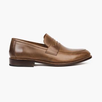 Mokasyny Męskie Thursday Boots Lincoln Skórzane Brązowe | PL253ZUT