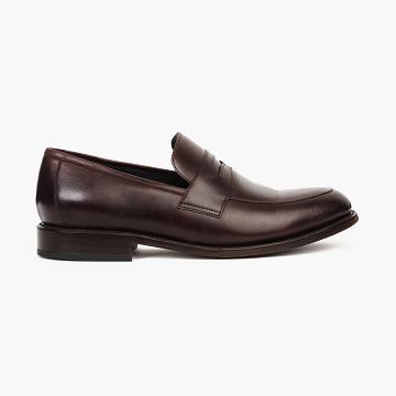Mokasyny Męskie Thursday Boots Lincoln Skórzane Kawa | PL254LIS
