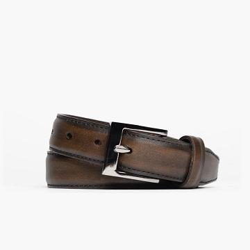Paski Męskie Thursday Boots Klasyczne Skórzane Kawa | PL294TCE