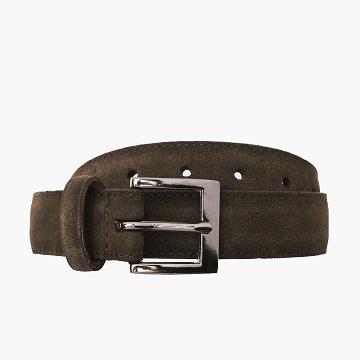 Paski Męskie Thursday Boots Klasyczne Zamszowe Oliwkowe | PL341PJJ