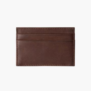 Portfele Męskie Thursday Boots Card Holder Skórzane Bordowe | PL171BEX