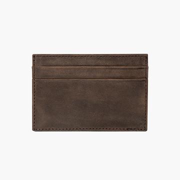 Portfele Męskie Thursday Boots Card Holder Skórzane Klasyczne Brązowe | PL172VRW