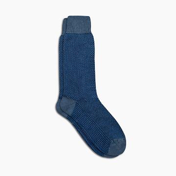 Skarpety Męskie Thursday Boots Sodello Birdseye Bawełniane Niebieskie | PL319YXF