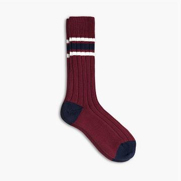 Skarpety Męskie Thursday Boots Sodello Legacy Bawełniane Czerwone | PL4OKI