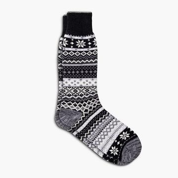Skarpety Męskie Thursday Boots Sodello Norwegian Bawełniane Czarne | PL12QMA