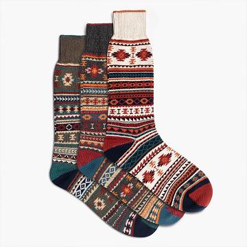 Skarpety Męskie Thursday Boots Sodello Southern Sun Bawełniane 3-Pack Pomarańczowe Kolorowe | PL16VRW