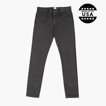 Spodnie Męskie Thursday Boots Axe Slim Fit Chinos Bawełniane Czarne | PL281KOR