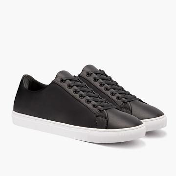 Trampki Męskie Thursday Boots Premier Low Tops Skórzane Czarne | PL223BEX
