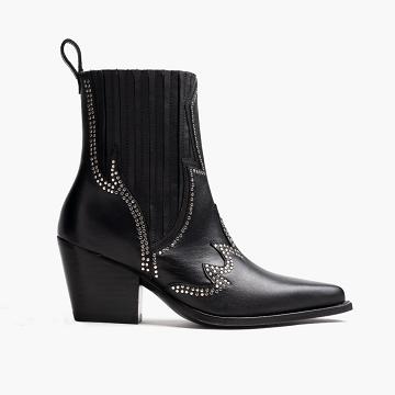 Wysokie Obcasy Damskie Thursday Boots Boots Icon Skórzane Czarne | PL401WNB