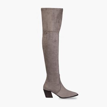 Wysokie Obcasy Damskie Thursday Boots Boots Tempest Zamszowe Szare | PL419PJJ