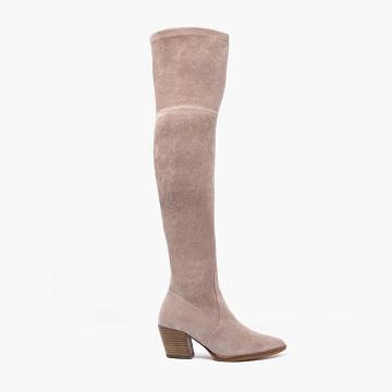 Wysokie Obcasy Damskie Thursday Boots Boots Tempest Zamszowe Różowe Brązowe | PL421ILH